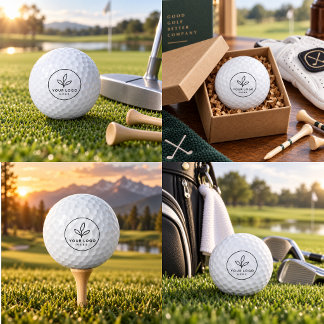 Benutzerdefiniertes Logo Minimale Unternehmensmark Golfball