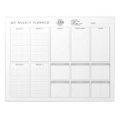 Benutzerdefiniertes Logo Minimalistisch Einfaches, Notizblock (Vorderseite)