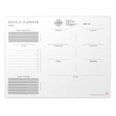 Benutzerdefiniertes Logo Minimalistisch Einfaches, Notizblock (Vorderseite)