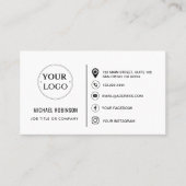 Benutzerdefiniertes Logo Minimalistisch Moderne So Visitenkarte (Vorderseite)