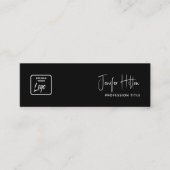 Benutzerdefiniertes Logo minimalistisch Social Med Mini Visitenkarte (Vorderseite)