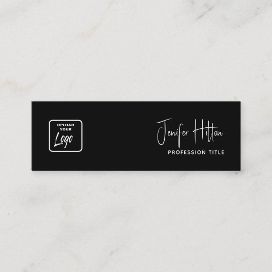 Benutzerdefiniertes Logo minimalistisch Social Med Mini Visitenkarte (Vorderseite)