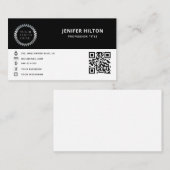 Benutzerdefiniertes Logo minimalistisch Social Med Visitenkarte (Vorne/Hinten)