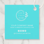 Benutzerdefiniertes Logo Minimalistisch Vielen Dan Geschenkanhänger (Rückseite)