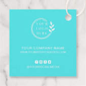 Benutzerdefiniertes Logo Minimalistisch Vielen Dan Geschenkanhänger (Rückseite)