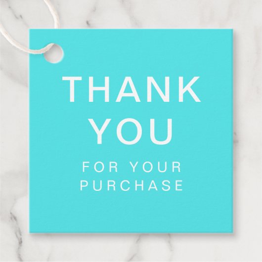 Benutzerdefiniertes Logo Minimalistisch Vielen Dan Geschenkanhänger (Vorderseite)