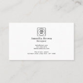 Benutzerdefiniertes Logo | Minimalistisches Corpor Visitenkarte (Rückseite)