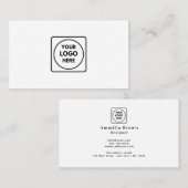 Benutzerdefiniertes Logo | Minimalistisches Corpor Visitenkarte (Vorne/Hinten)