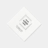 Benutzerdefiniertes Logo Minimalistisches Geschäft Serviette (Ecke)