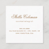 Benutzerdefiniertes Logo mit beliebigen Farbrahmen Quadratische Visitenkarte (Rückseite)