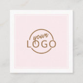 Benutzerdefiniertes Logo mit beliebigen Farbrahmen Quadratische Visitenkarte (Vorderseite)