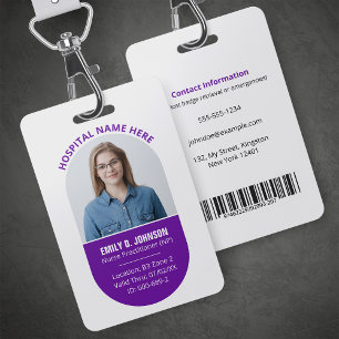 Benutzerdefiniertes Logo mit Foto für Nurse Practi Ausweis