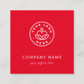 Benutzerdefiniertes Logo mit Minimalistischem Corp Quadratische Visitenkarte (Vorderseite)