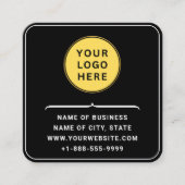 Benutzerdefiniertes Logo mit QR-Code | Modernes Sc Quadratische Visitenkarte (Vorderseite)