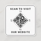 Benutzerdefiniertes Logo mit QR-Code | Modernes Sc Quadratische Visitenkarte (Rückseite)