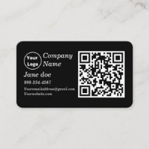 Benutzerdefiniertes Logo mit QR-Code und Social Me