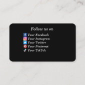 Benutzerdefiniertes Logo mit QR-Code und Social Me Visitenkarte (Rückseite)