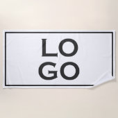 Benutzerdefiniertes Logo mit Rahmen Strandtuch (Vorderseite)