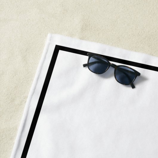 Benutzerdefiniertes Logo mit Rahmen Strandtuch (Beispiel)