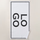 Benutzerdefiniertes Logo mit Rahmen Strandtuch (Vorderseite)