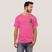 Benutzerdefiniertes Logo mit rosa Farbvorlage Hinz T-Shirt (Vorne ganz)