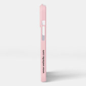 Benutzerdefiniertes Logo mit Social Media Icons Bu iPhone Hülle (Linke Seite)