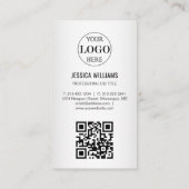 Benutzerdefiniertes Logo mit verschwommenem grauem Visitenkarte (Rückseite)