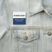 Benutzerdefiniertes Logo Mitarbeiter Blau Namensschild (Beispiel)