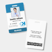 Benutzerdefiniertes Logo Mitarbeiter Foto Name Nur Ausweis (Vorder- & Rückseite)