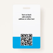 Benutzerdefiniertes Logo Mitarbeiter Foto Personal Ausweis (Rückseite)