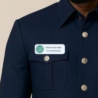 Benutzerdefiniertes Logo Mitarbeiter | Geschäftsau Namensschild