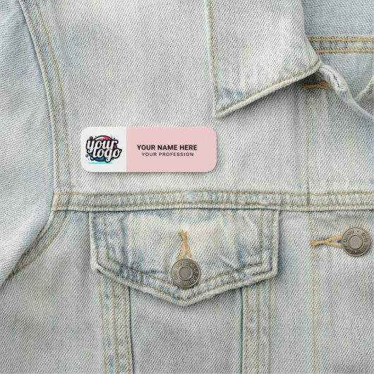 Benutzerdefiniertes Logo Mitarbeiter Magnet- oder Namensschild (Beispiel)