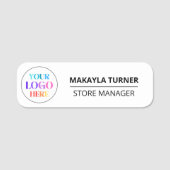 Benutzerdefiniertes Logo Mitarbeiter Magnet oder S Namensschild (Vorderseite)