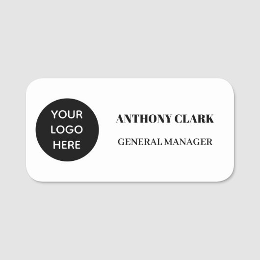 Benutzerdefiniertes Logo Mitarbeiter Magnetic oder Namensschild (Vorderseite)