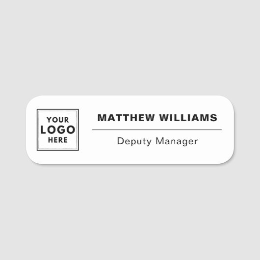 Benutzerdefiniertes Logo Mitarbeiter Magnetic oder Namensschild (Vorderseite)