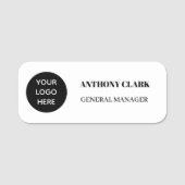 Benutzerdefiniertes Logo Mitarbeiter Magnetic oder Namensschild (Vorderseite)