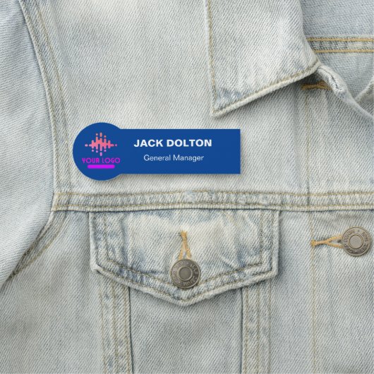 Benutzerdefiniertes Logo Mitarbeiter Magnetic oder Namensschild (Beispiel)