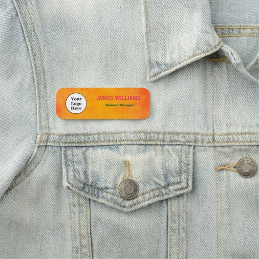 Benutzerdefiniertes Logo Mitarbeiter Magnetic oder Namensschild (Beispiel)