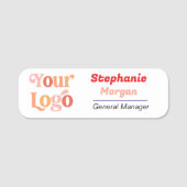 Benutzerdefiniertes Logo Mitarbeiter Magnetic oder Namensschild (Vorderseite)