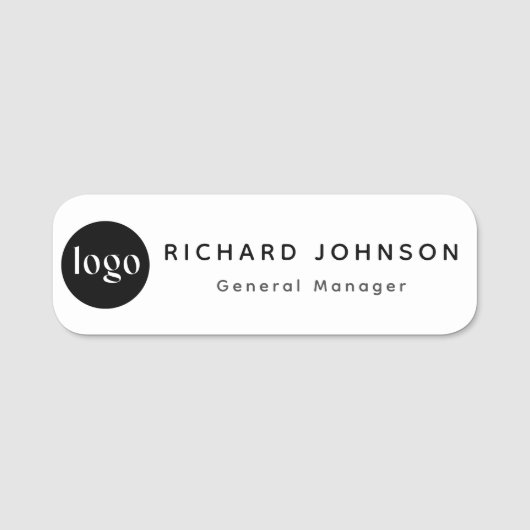 Benutzerdefiniertes Logo Mitarbeiter Magnetic oder Namensschild (Vorderseite)