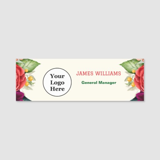 Benutzerdefiniertes Logo Mitarbeiter Magnetic oder Namensschild (Vorderseite)