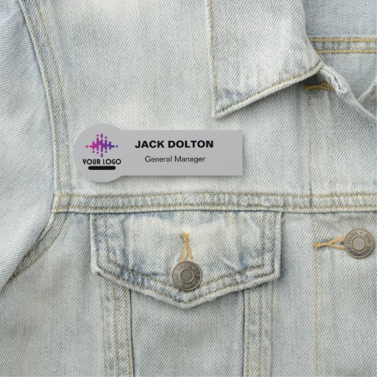 Benutzerdefiniertes Logo Mitarbeiter Magnetic oder Namensschild (Beispiel)