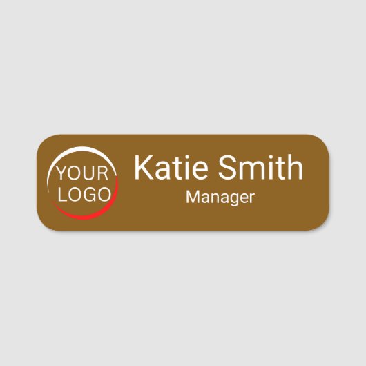 Benutzerdefiniertes Logo Mitarbeiter Personalisier Namensschild (Vorderseite)