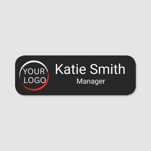 Benutzerdefiniertes Logo Mitarbeiter Personalisier Namensschild (Vorderseite)