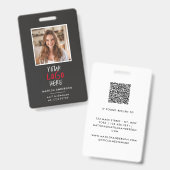 Benutzerdefiniertes Logo Mitarbeiter QR-Code Perso Ausweis (Vorder- & Rückseite)