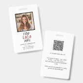 Benutzerdefiniertes Logo Mitarbeiter-QR-Code Perso Ausweis (Vorder- & Rückseite)