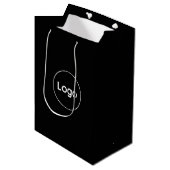 Benutzerdefiniertes Logo Mittlere Geschenktüte (Vorderseite Schrägansicht)