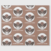 Benutzerdefiniertes Logo | Mocha Mousse Geschenkpapier (Flach)