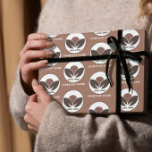 Benutzerdefiniertes Logo | Mocha Mousse Geschenkpapier