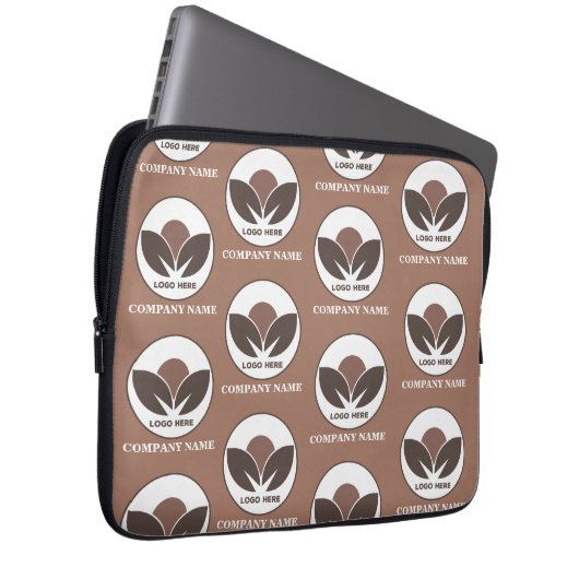 Benutzerdefiniertes Logo | Mocha Mousse Laptopschutzhülle (Vorne Rechts)
